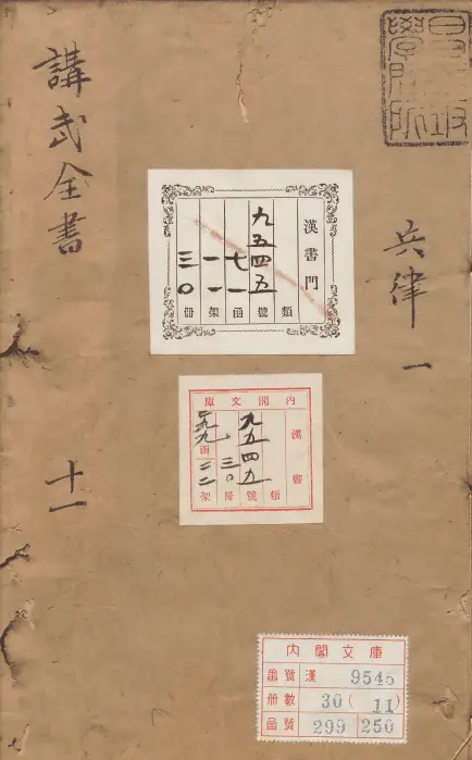 军事兵法古籍《讲武全书 兵律卷》二十八卷 史部 第1张-