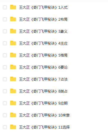 王大正：奇门飞甲秘诀录像81集