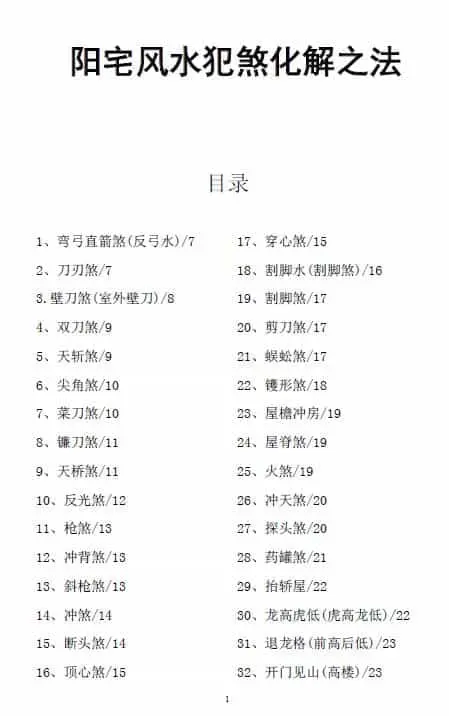 阳宅风水犯煞化解之法 107页 堪舆阳宅 第1张-