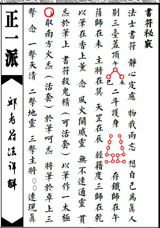 邱裕松《正一派 符法详解》高清古籍