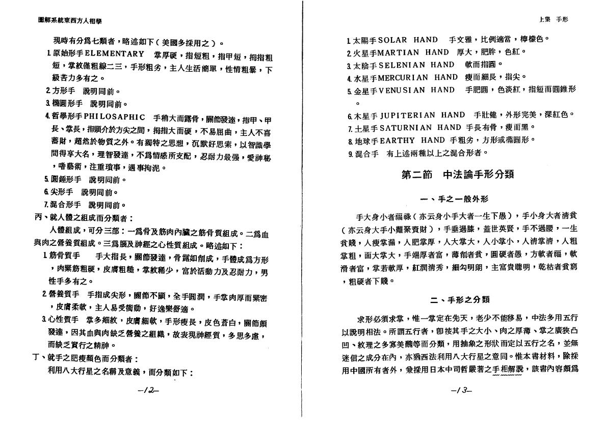 邹文耀:图解系统东西方人相学 上下两册 手相面相 第5张-