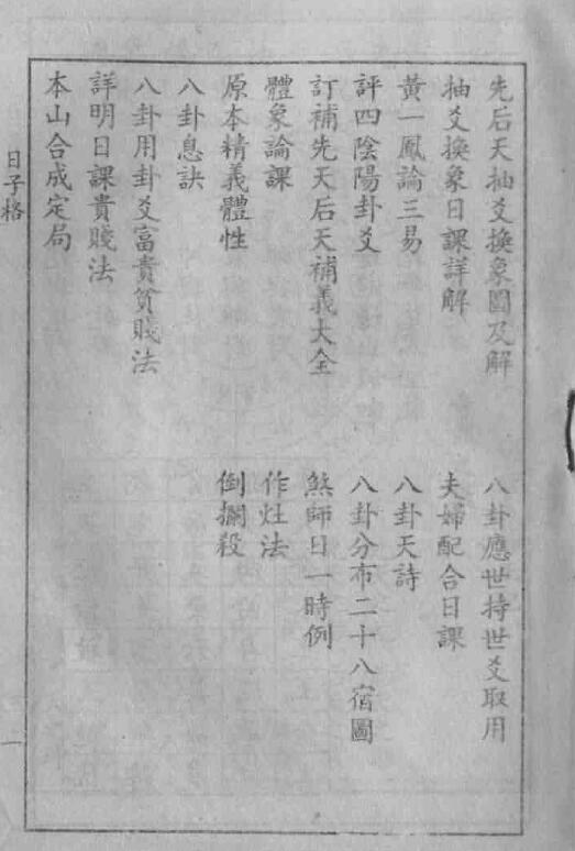 民间择日古籍：（明）黄一凤《日子格》古本