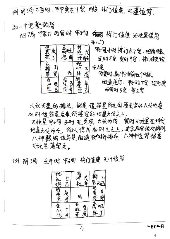 张岩客奇门遁甲初级班笔记(12页) 奇门三式 第4张-