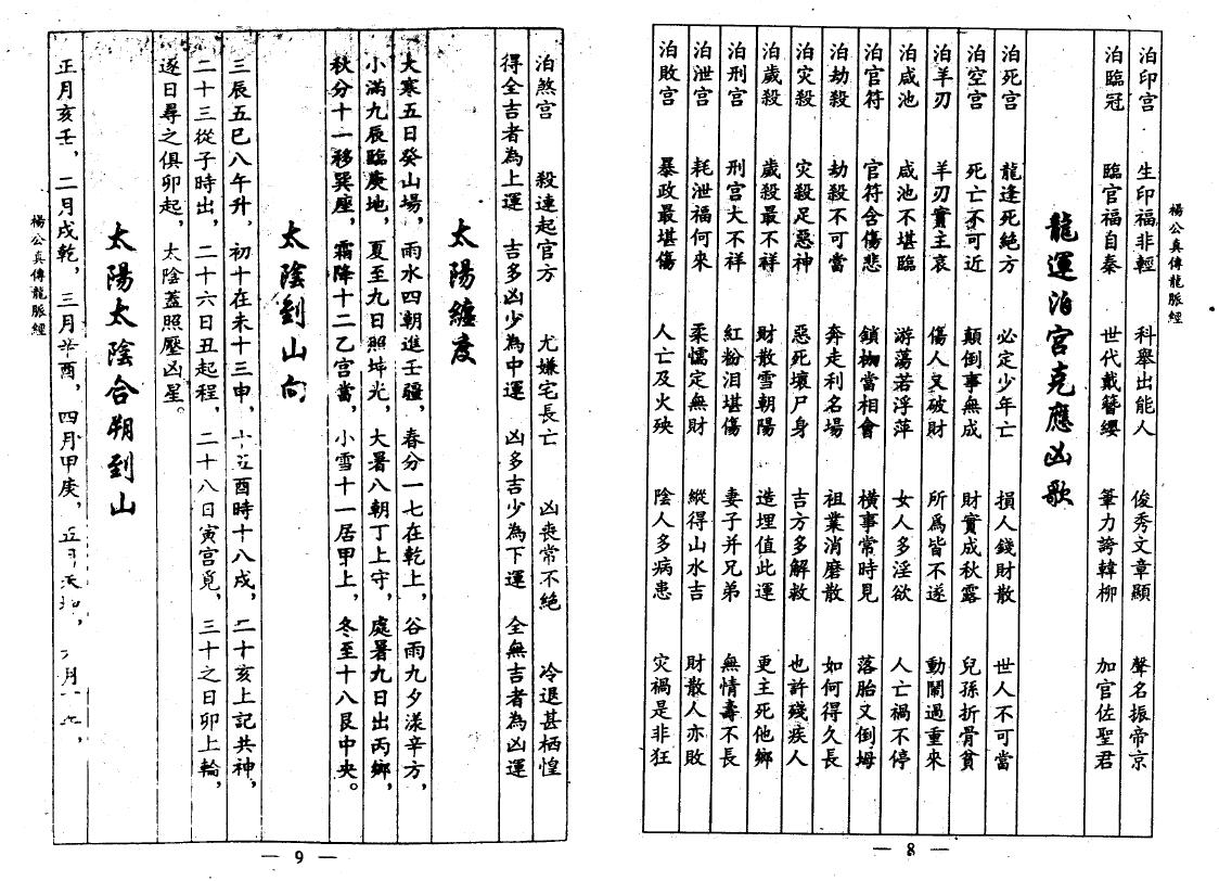 杨救贫《杨公真传龙脉经》15页 双面 堪舆阳宅 第5张-