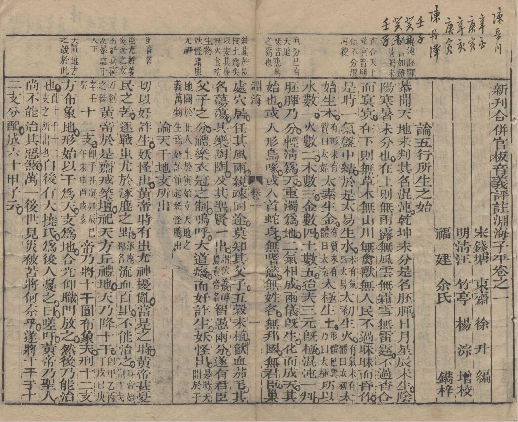 《新刊合并官板渊海子平音义评注》钱塘徐东斋先先编.崇德书院藏板 八字命理 第2张-