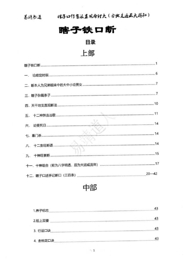 靖明子《盲派真功夫-铁口金不换-秘传瞎子铁口》盲派命理书籍 八字命理 第2张-