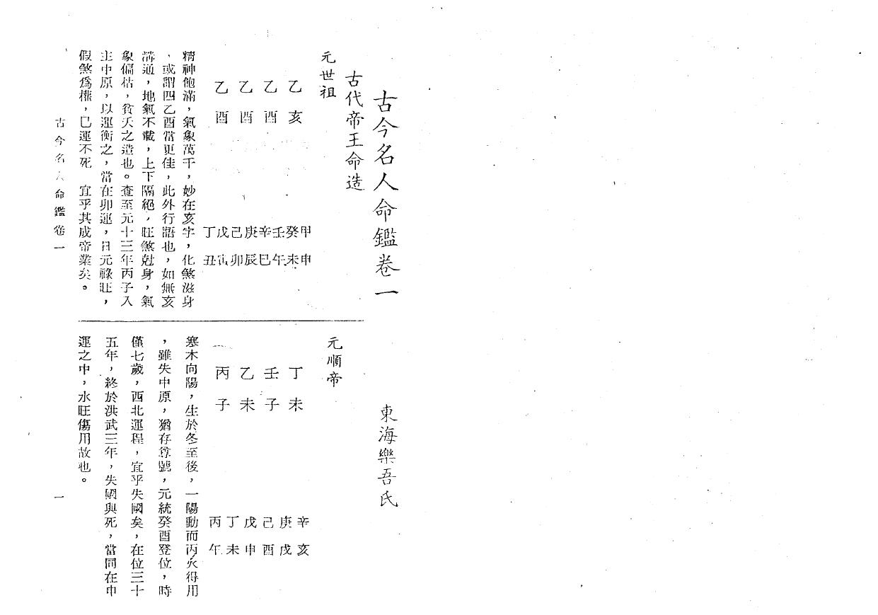 徐乐吾《古今名人命鉴》 八字命理 第2张-