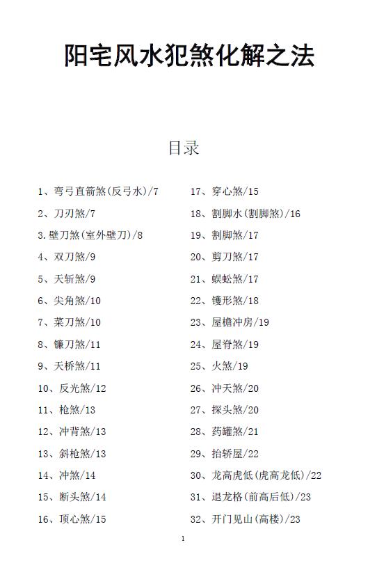 阳宅风水化解180招