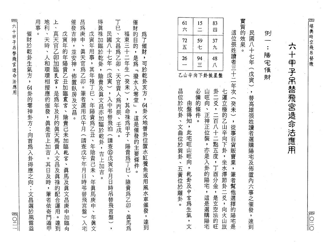 余胜唐《堪舆时空飞吊发微》 堪舆阳宅 第4张-