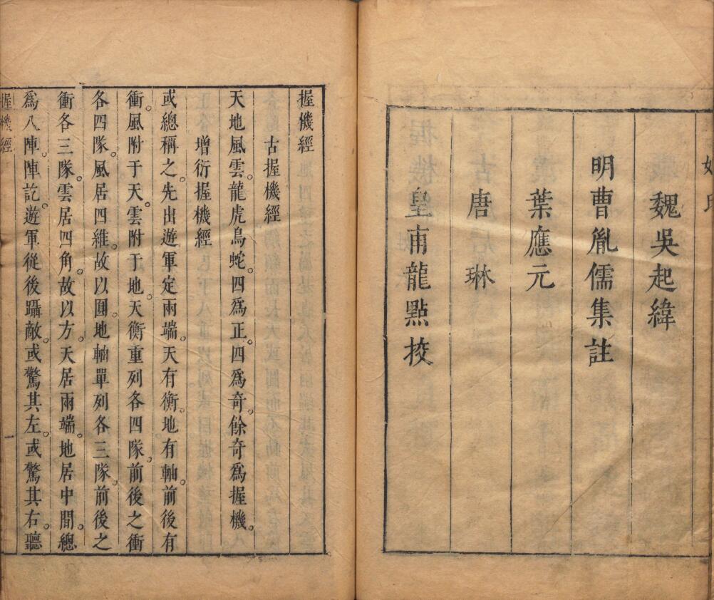 《握机经》三卷《握机纬》十五卷 明.曹胤儒辑 明末刻本 国学古籍 第2张-