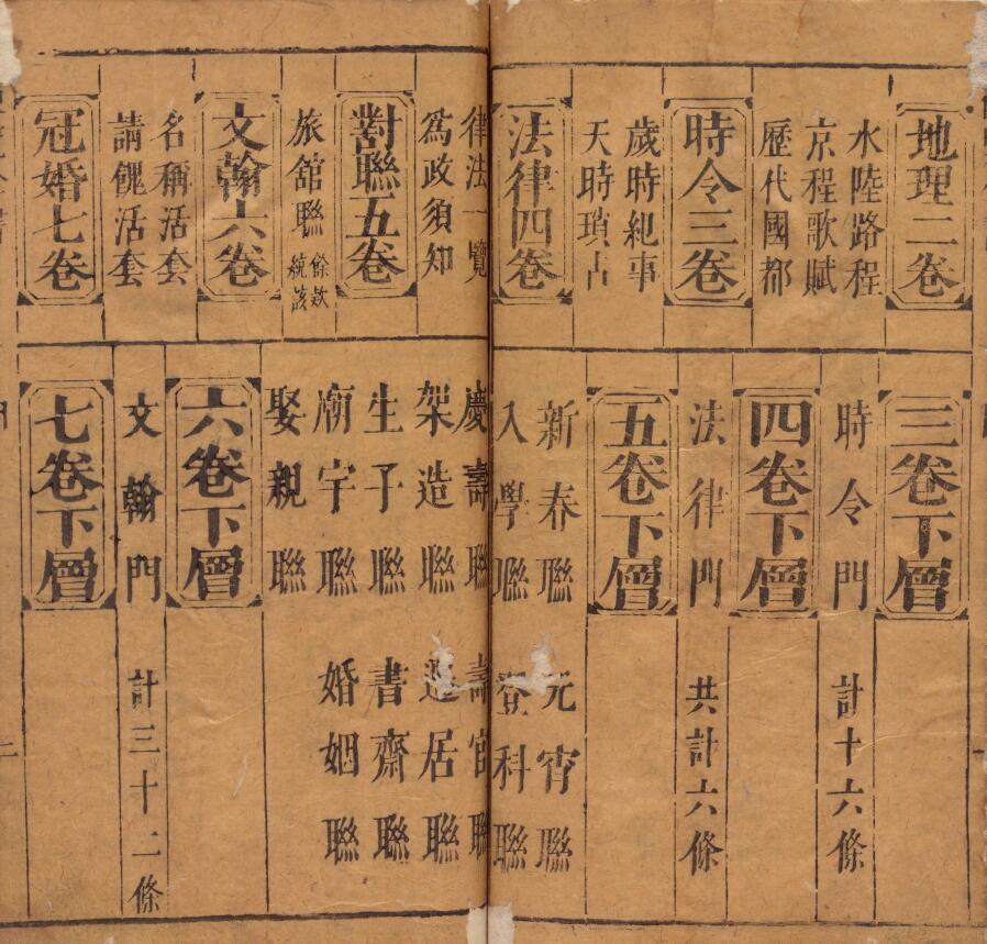 《新刻艾先生天禄阁汇编采精便览万宝全书》三十五卷.明.艾南英编.明王氏三槐堂刻本 八字命理 第2张-