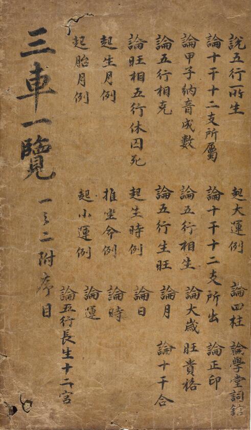 四柱命理学古籍《三车一览命书详论》十卷(宋)方谦之