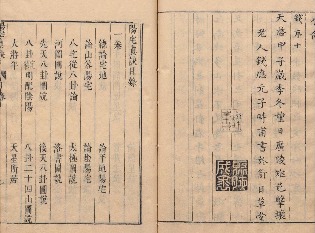 风水古籍《阳宅真诀》(明)陈时旸著 陈泰运补 四卷 国学古籍 第2张-