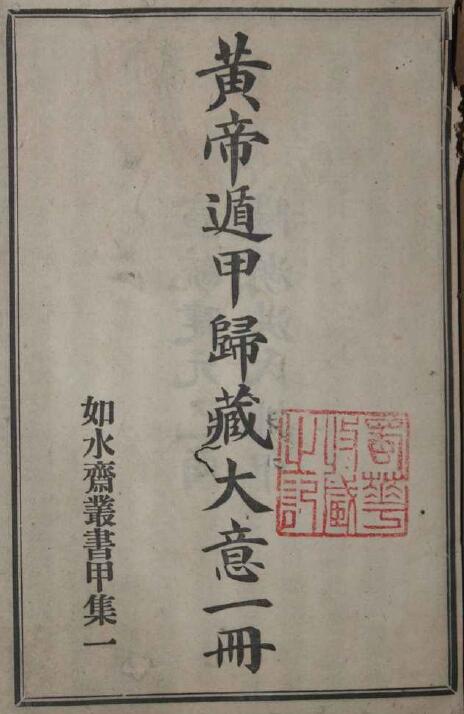 奇门古籍《黄帝遁甲归藏大意一册》扫描民国