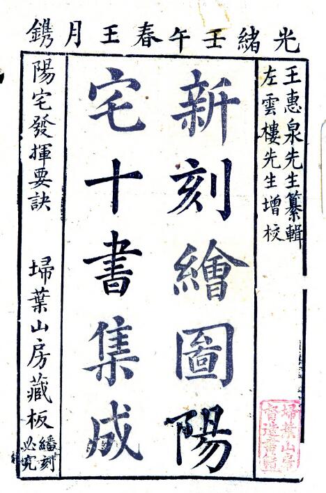 风水古籍《新刻绘图阳宅十书集成》