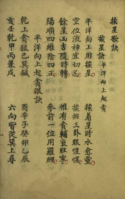 风水地理阴阳宅秘诀珍本《挨星歌诀》山水秘密69页