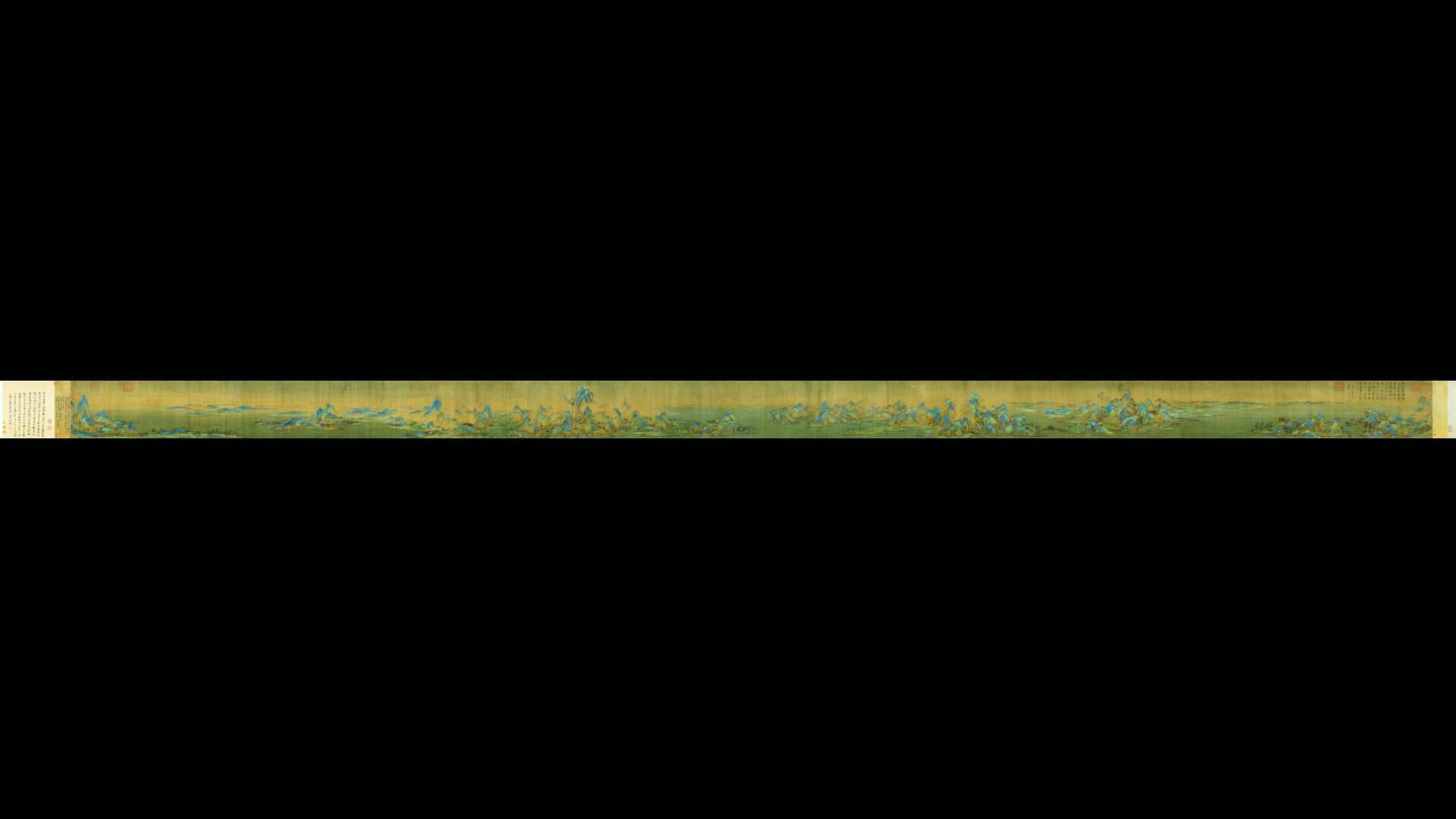 宋 王希孟 千里江山图卷 绢本 51×1191.十大传世名画