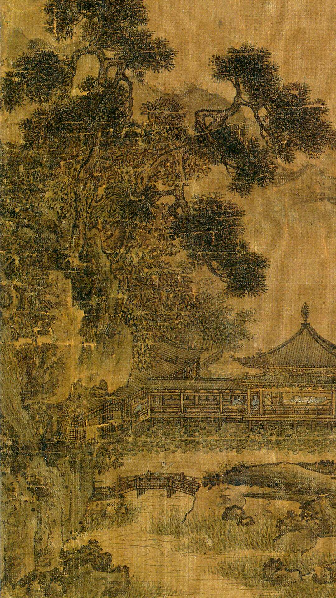 宋 佚名 荷亭消夏图26.2X26