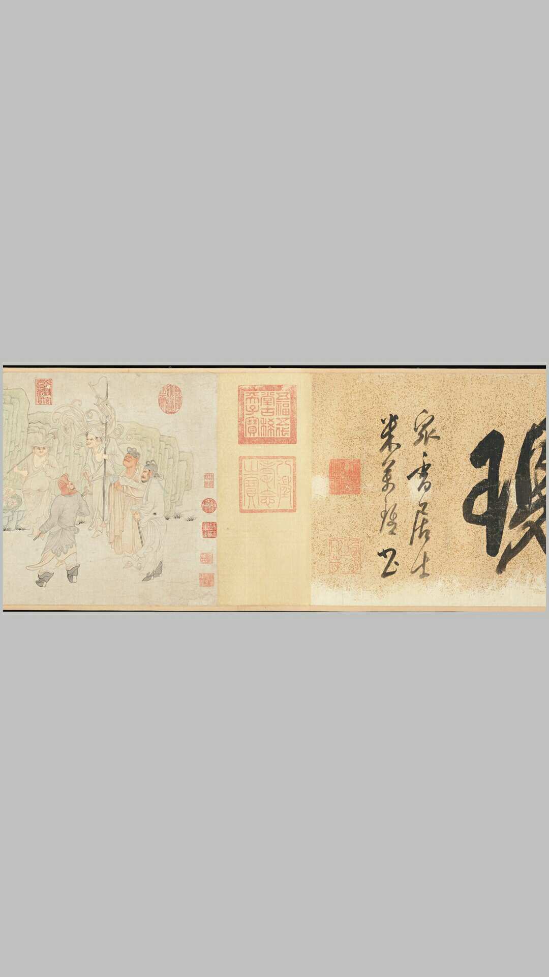 十六罗汉图卷.明.吴彬画.明万历十九年绘
