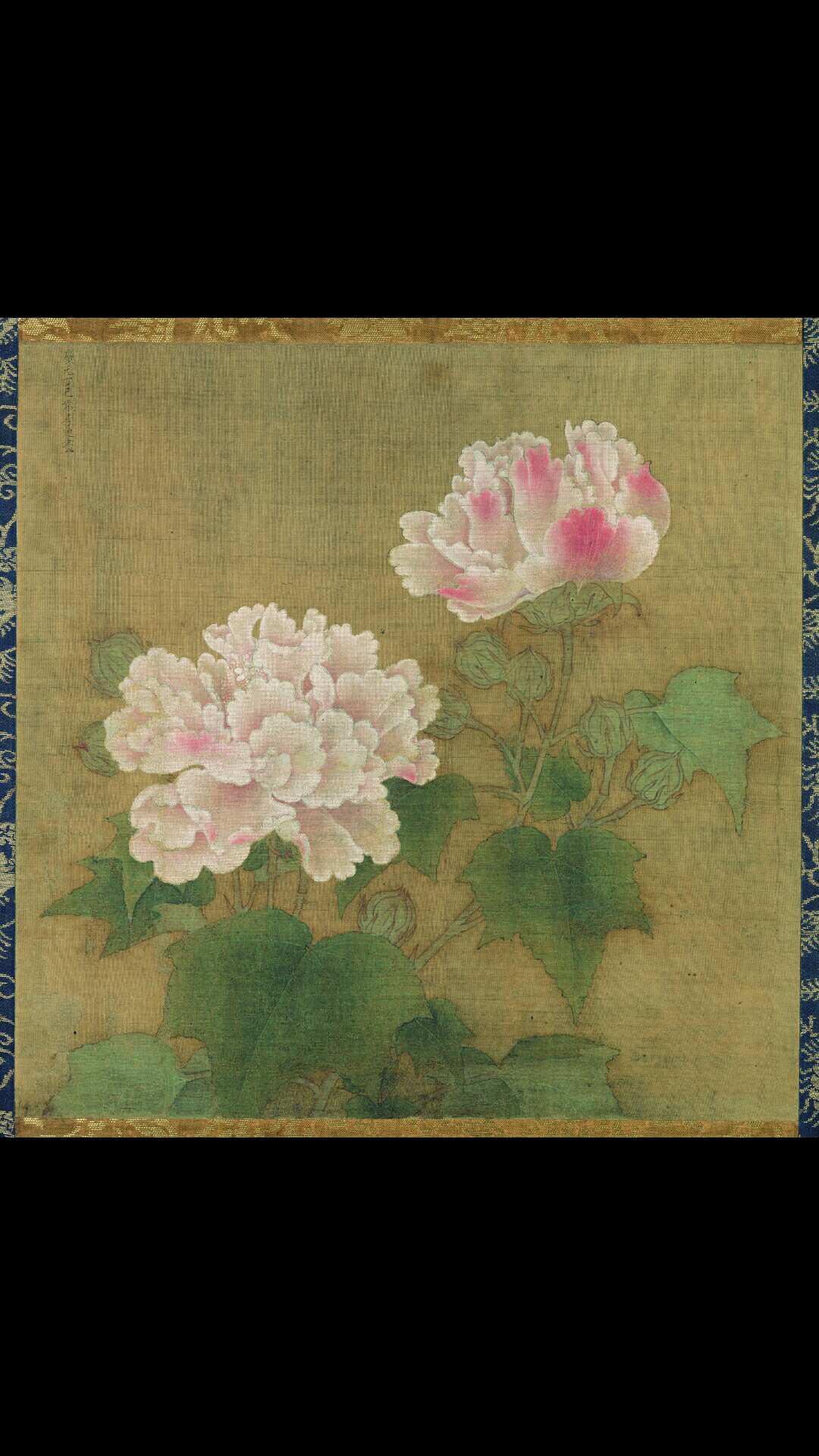 南宋 李迪 红白芙蓉图绢本设色