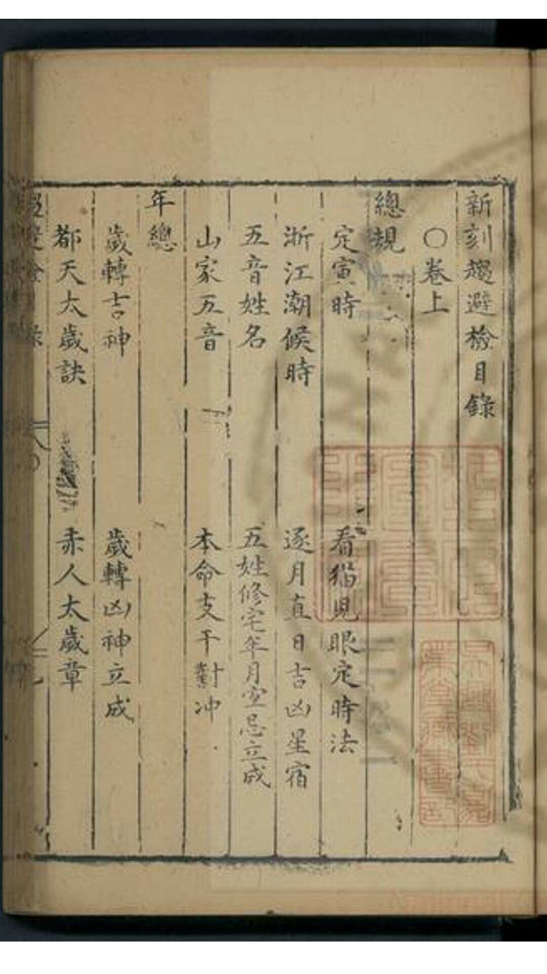 新刻趋避检 三卷 (明)胡泰撰 明钱塘胡氏原刊本
