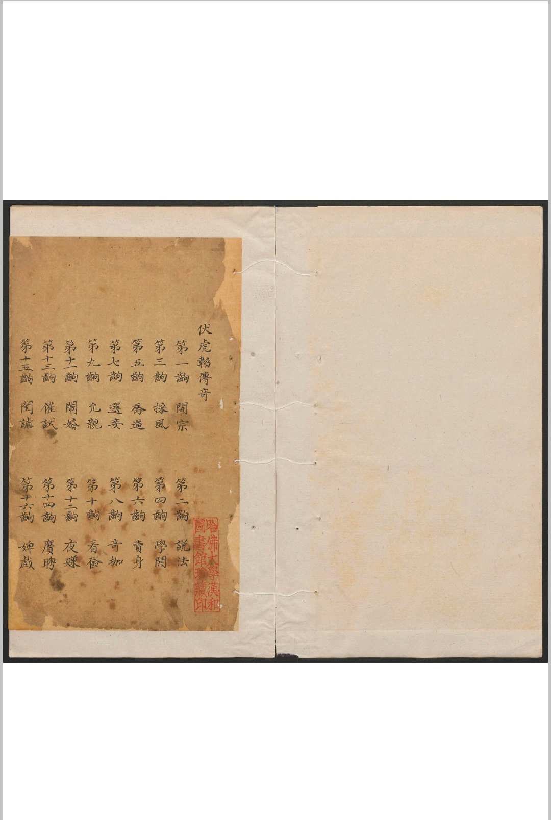 伏虎韬传奇 二十九出 钞本