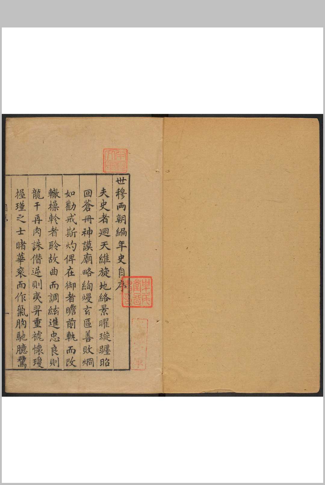 世穆两朝编年信史 六卷 支大纶纂修.明万历24年