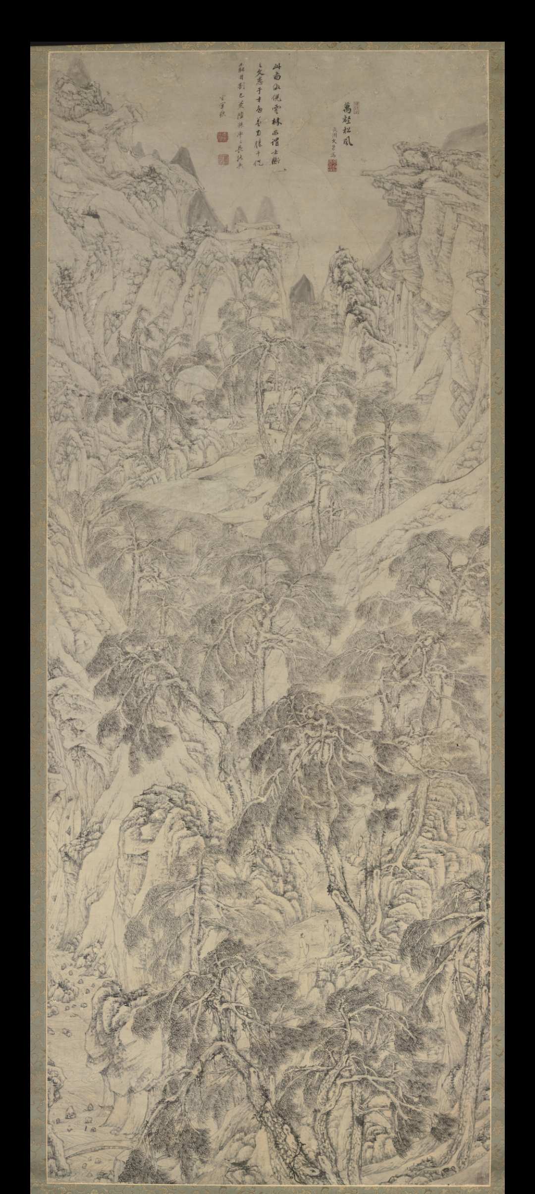 明 文伯仁 四万山水图03万壑松风纸本188.1×73