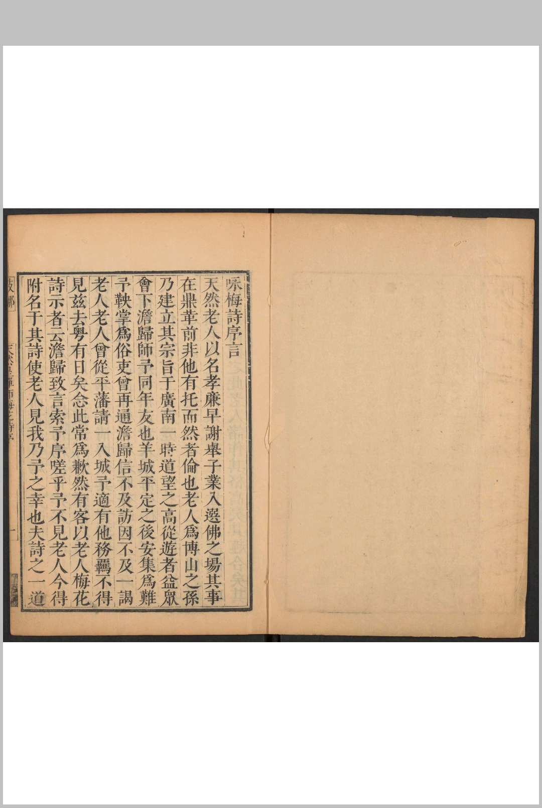 天然昰禅师梅花诗  一卷, 天然昰禅师雪诗一卷 函昰撰 今辩重编.清初