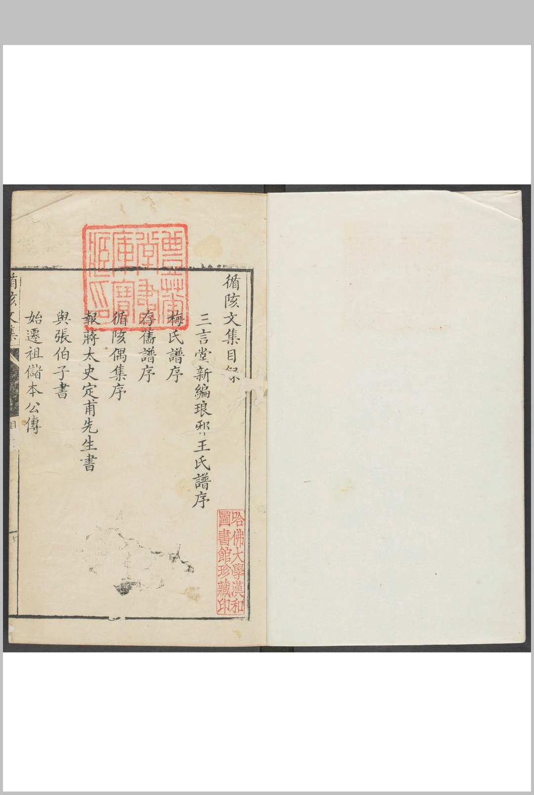 循孩文集  不分卷 王子音撰.清乾隆间