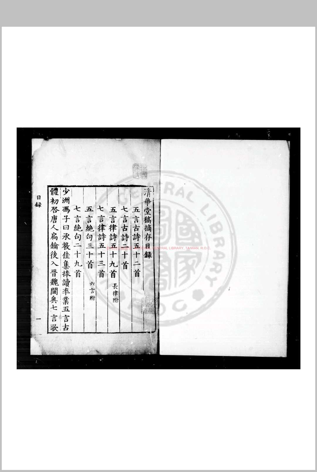 清华堂稿摘 (明)陈凤撰 (明)冯惟讷编 (明)杨慎批点 明嘉靖间(15221566)刊本