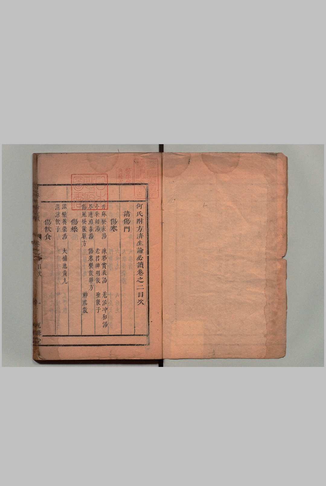 新镌何氏附方济世论必读 18卷（欠卷１.卷18）清 何镇纂集 清何澦编次 , 毓麟堂