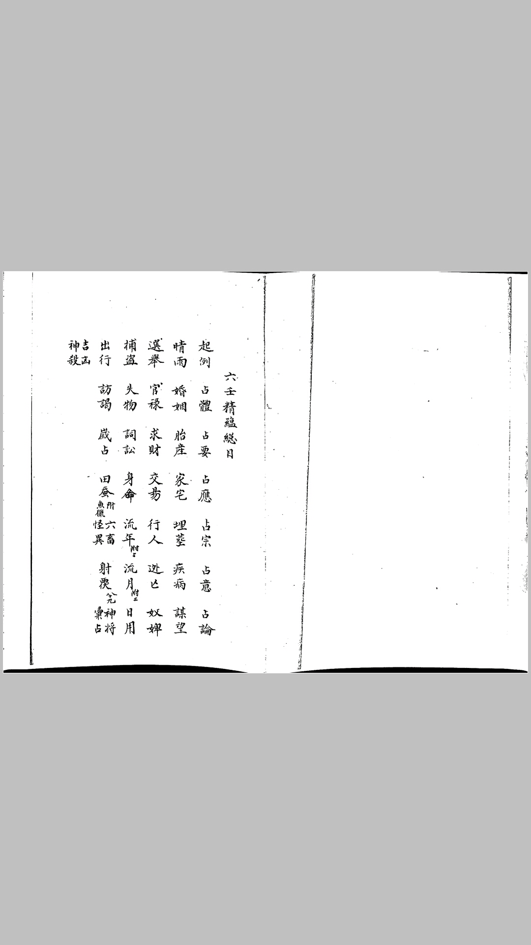 大六壬精蕴 清鈔本