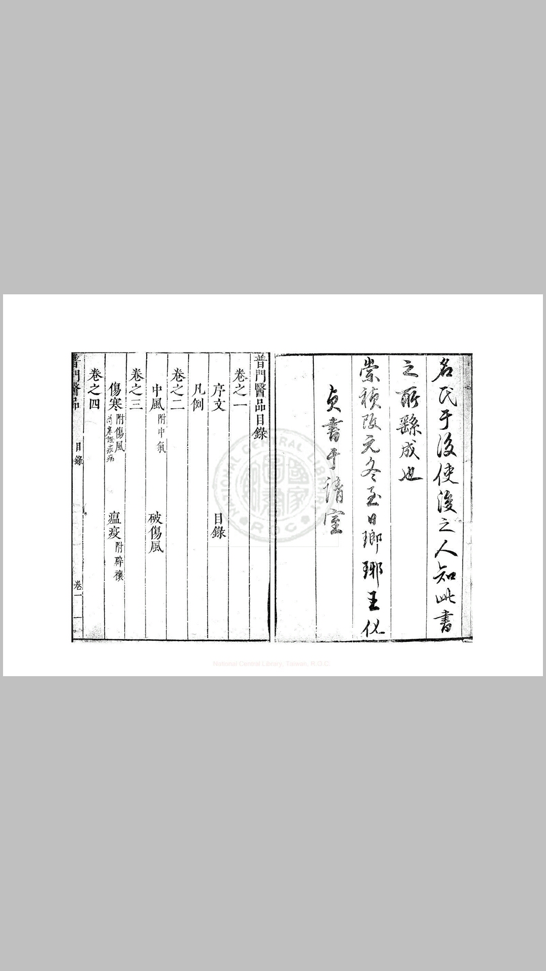 普门医品 四十八卷 (明)王化贞编 明崇祯元年(1628)东武王氏集赀刊本