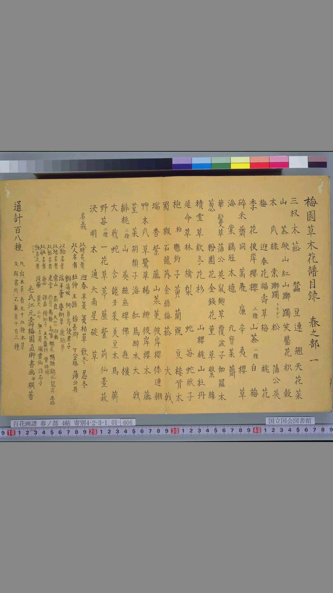 梅园百花画谱.春夏秋冬.毛利梅园.1825