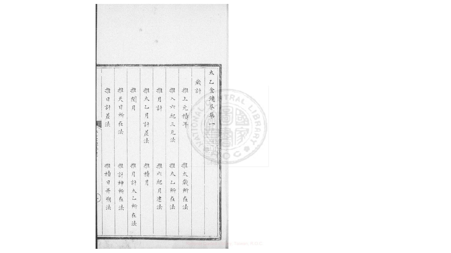 太乙金镜式经 十卷 (唐)王希明撰 明钞本