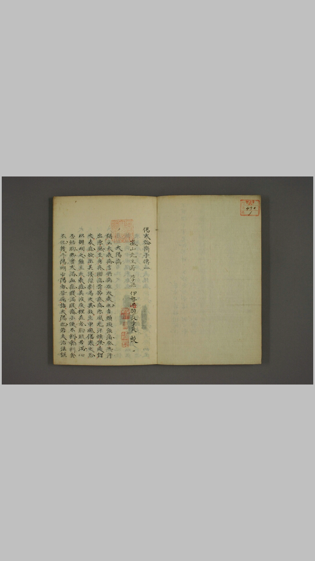 伤寒论齐子传 五册