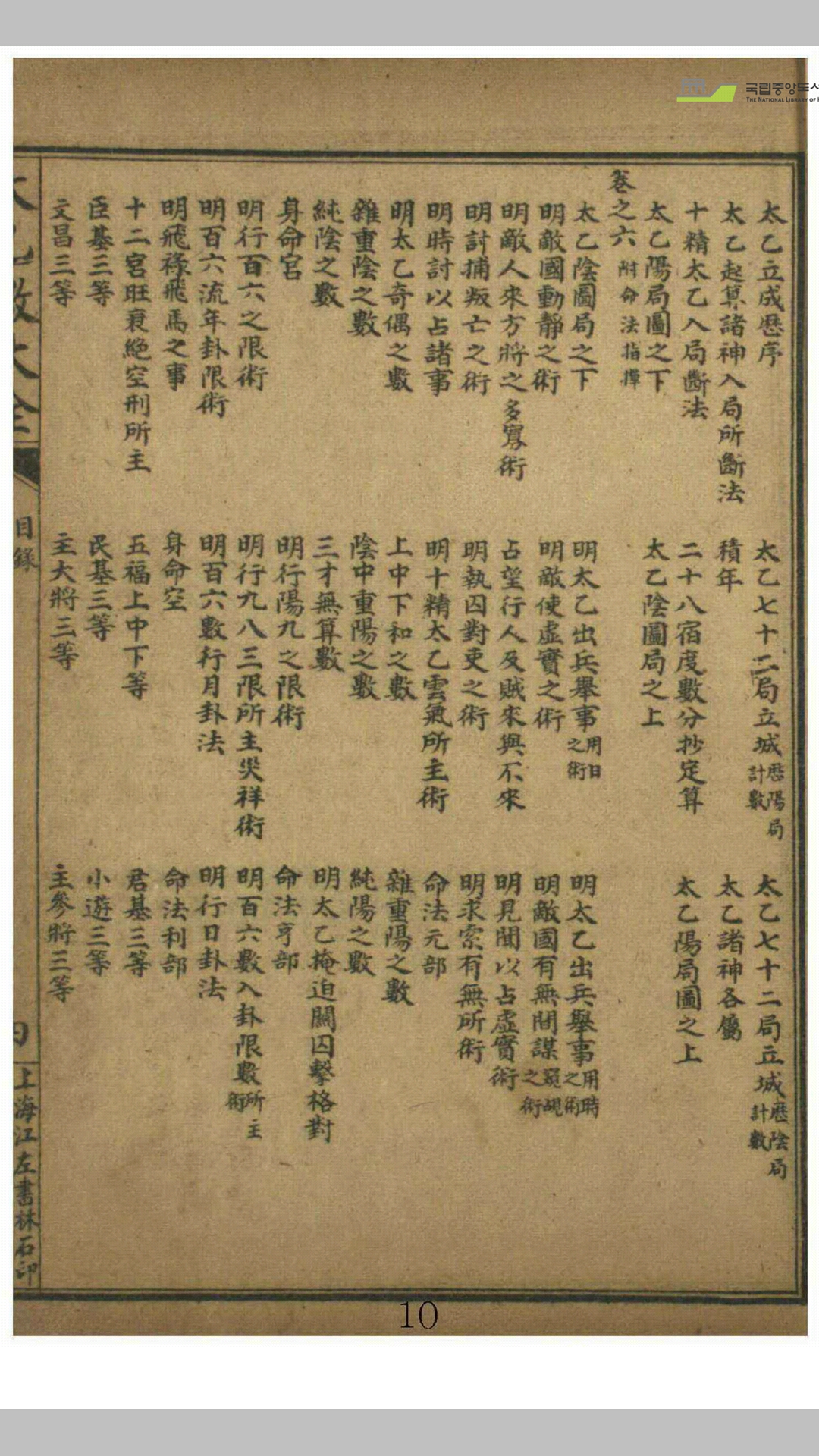太乙数