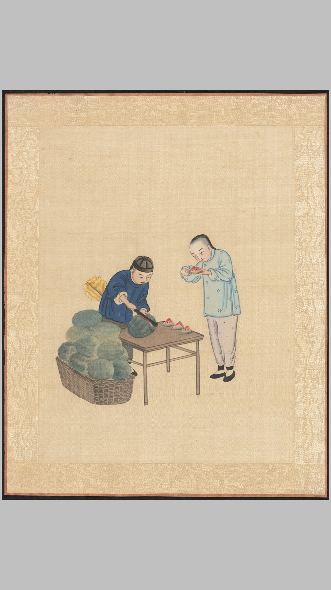 清代民间生活图集.26幅.水彩画