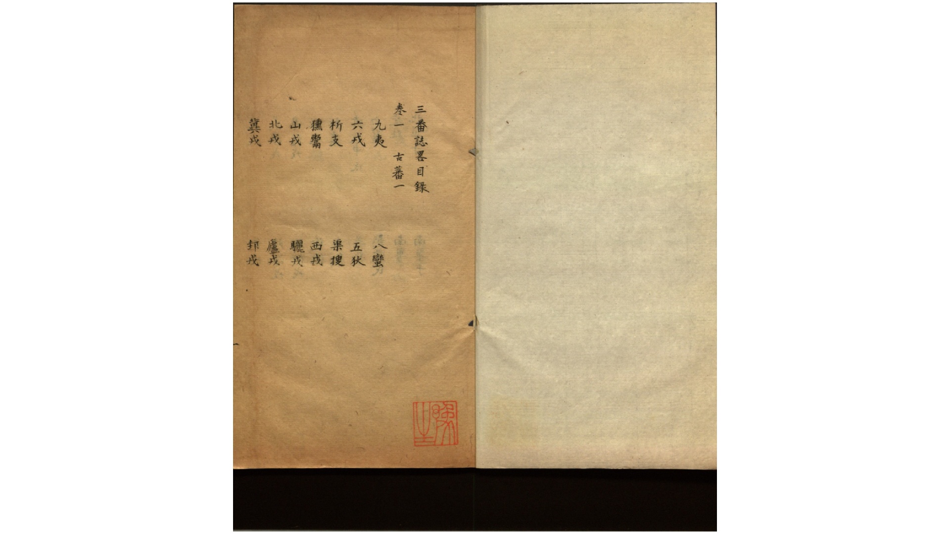 三番志略6卷.不知撰人.旧钞本